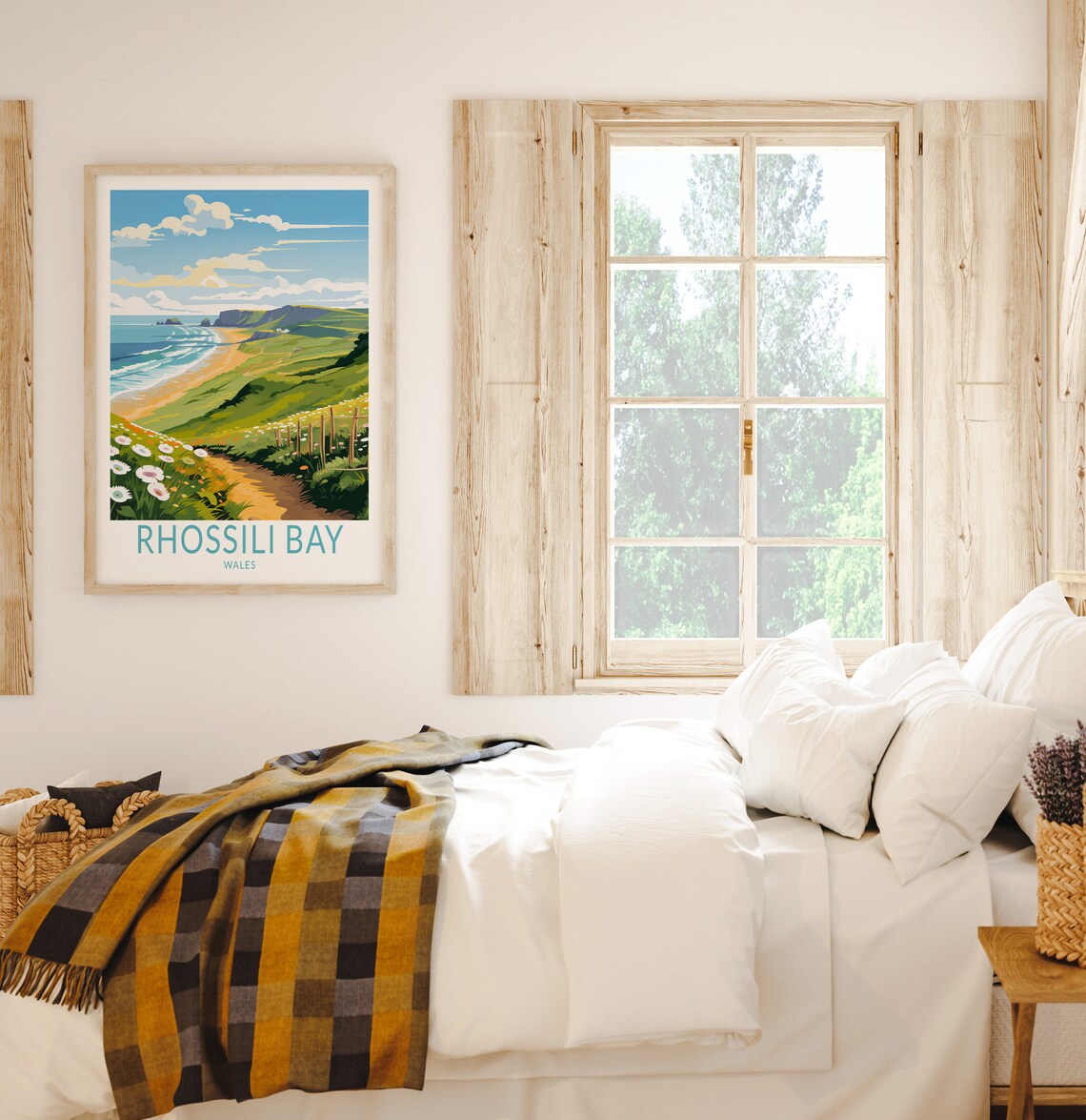 Rhossili Wales Landscape Travel Poster, Coastal View - Image 2