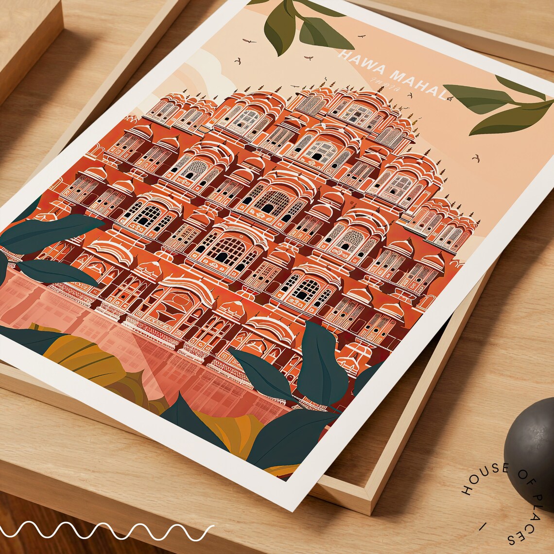 Hawa Mahal India Travel Poster, Palace Wall Art - Image 3