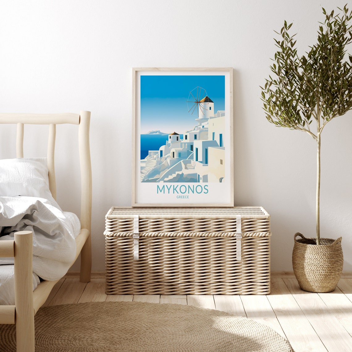 Mykonos Mediterranean Sea Greece Travel Print Mykonos Travel Art Wall Decor Greece Home Decor Wall Art City Travel Poster Gifts - Image 3