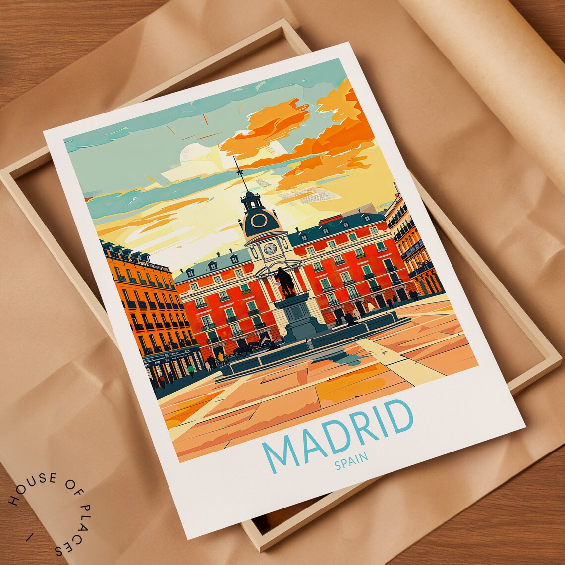 Madrid Spain Vintage Travel Poster, City Print - Image 2