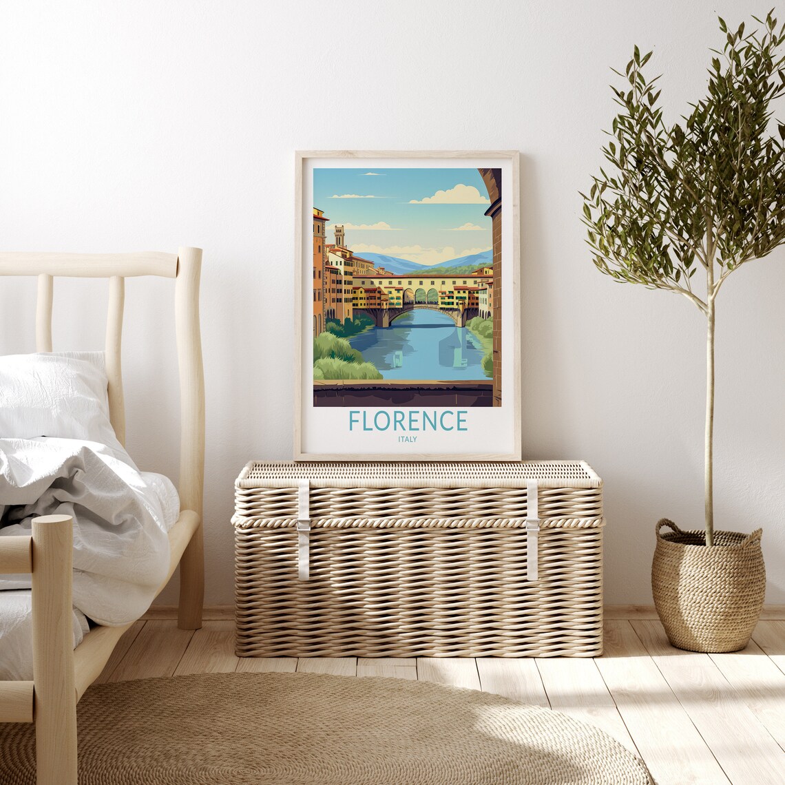 Florence Italy Travel Poster, Home Decor Wall Art - Image 3