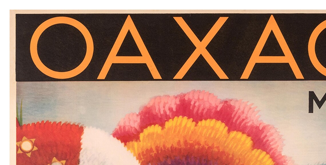 Oaxaca Mexico Vintage Travel Poster Dancers Mexican Tourism Art - Image 2