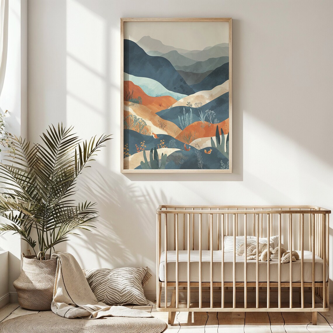 Abstract Mountain Landscape Nursery Wall Art Print - Image 3