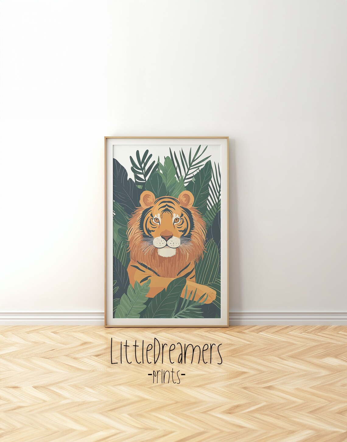 Jungle Tiger Nursery Wall Art Print, Animal Decor - Image 4