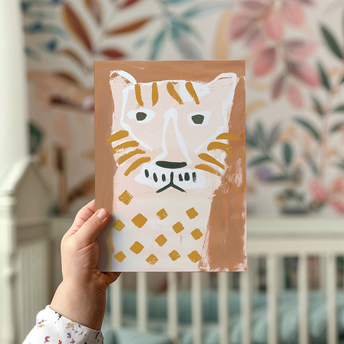 Tiger Cub Nursery Animal Poster, Safari Kids Room Decor - Image 2