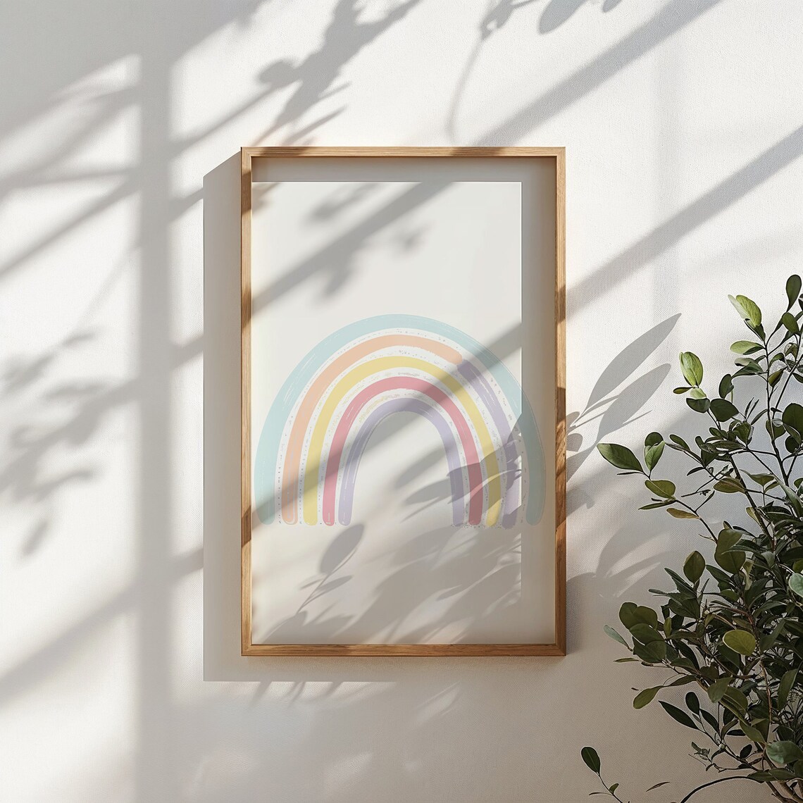Pastel Rainbow Brushstroke Arch Nursery Kids Room Decor Poster - Image 5