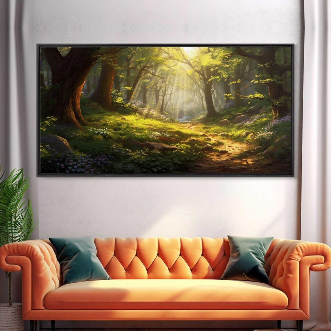 Enchanted Forest Trees Landscape Wall Art Print - Image 4
