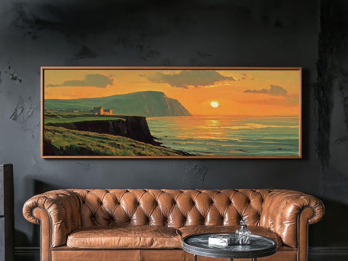Ireland Painting Print Cliffs Of Moher Framed Print Wood Framed Wall Art Ireland Painting Ireland Decor Art Of Ireland - Image 5