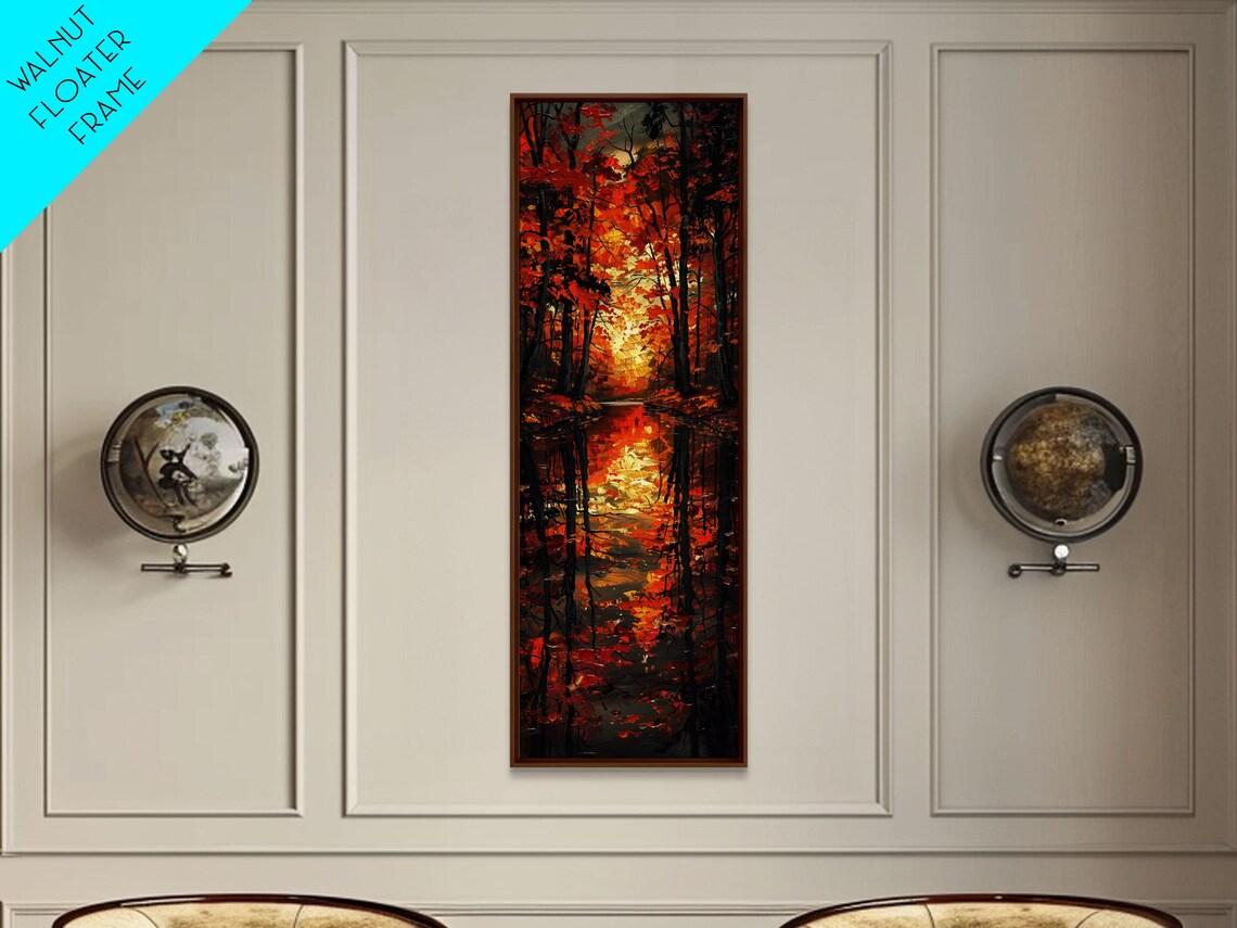 Fall Forest Reflected In The Lake Framed Print Whimsical Home Decor Unique Wall Art Gift Idea For Housewarming - Image 6