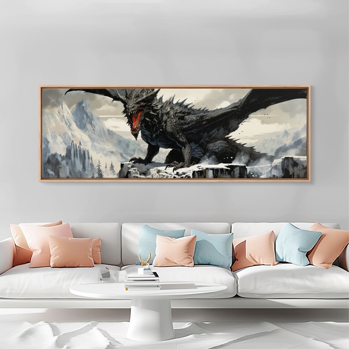 Watercolor Dragon Fantasy Painting Poster Print - Image 5
