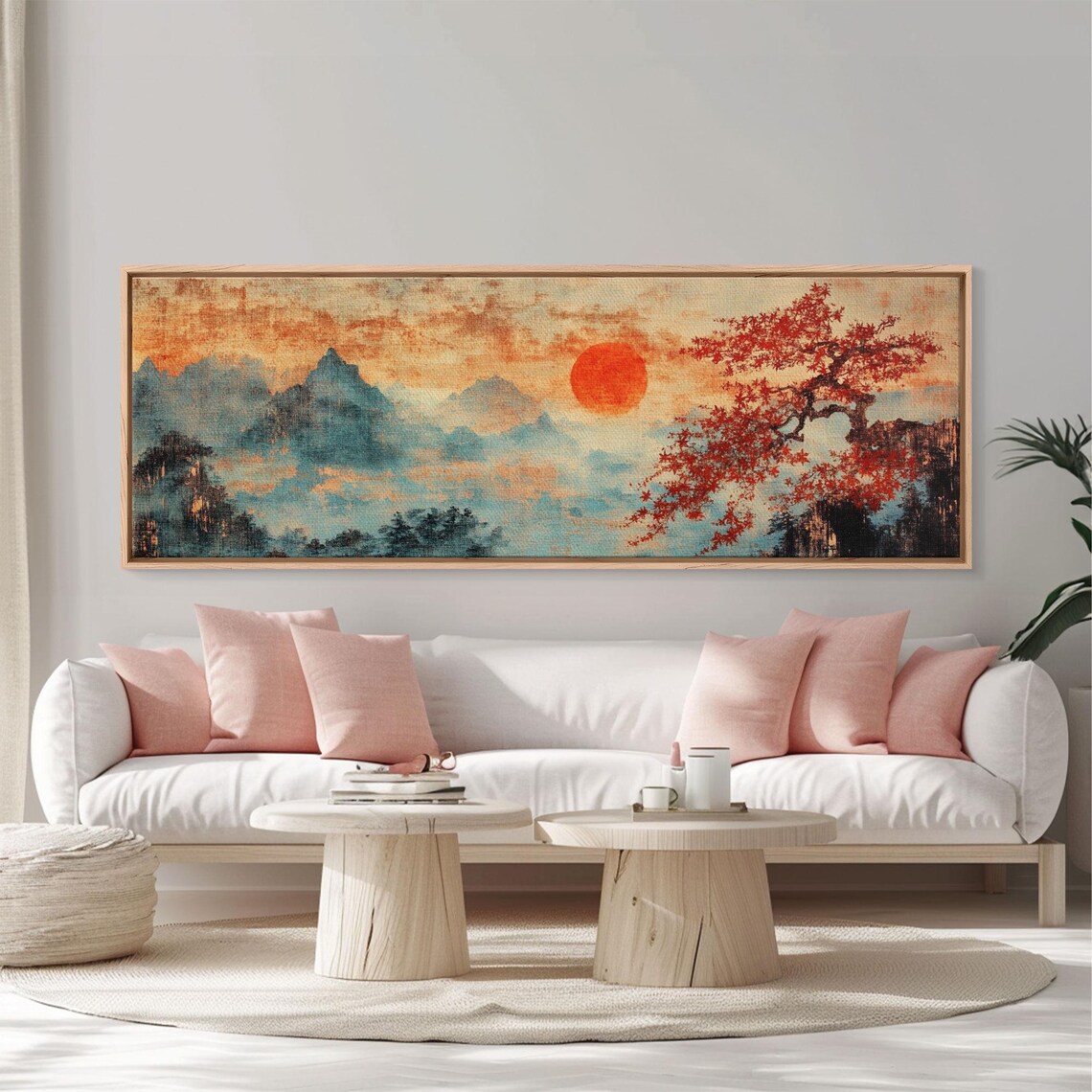 Japanese Maple Tree and Sunset, Wabi-Sabi Art Print - Image 5