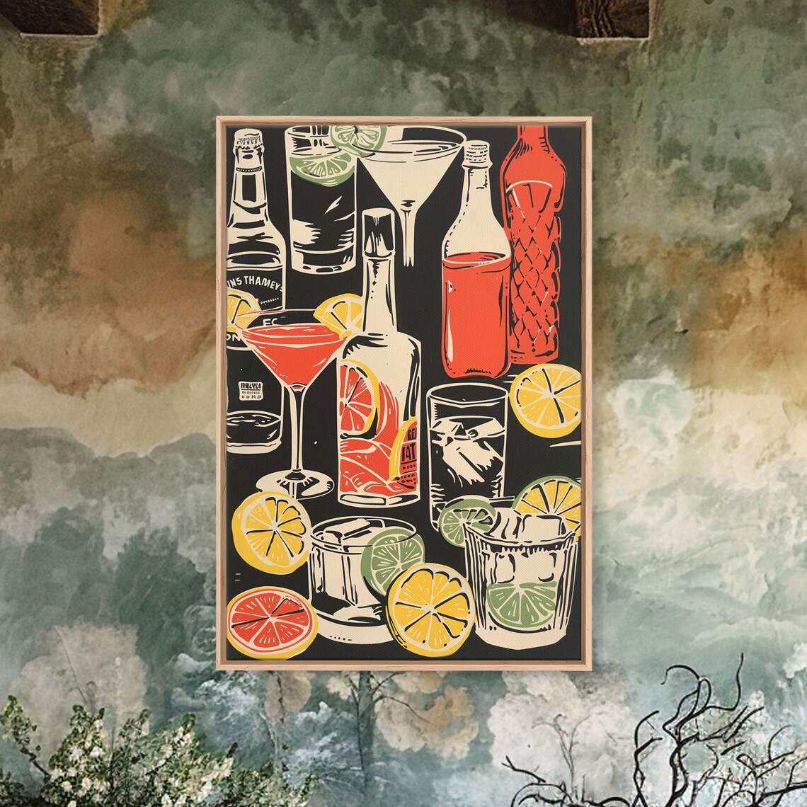 Retro 70s Cocktail Print, Bar Cart Wall Art Print - Image 5