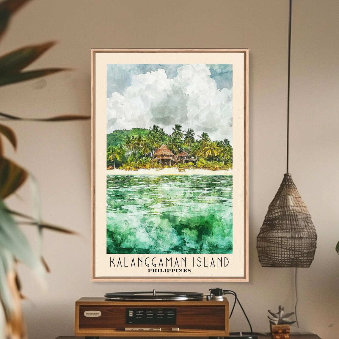 Kalanggaman Island Philippines Palm Beach Turquoise Water Poster Art