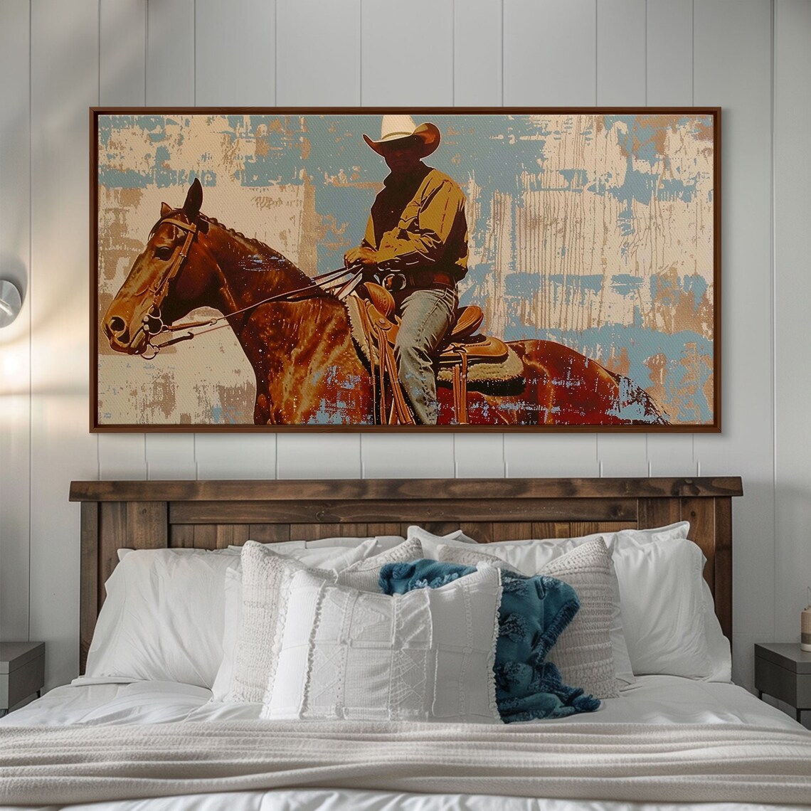 Minimalist Cowboy Desert Scene, Boho Art Print - Image 2