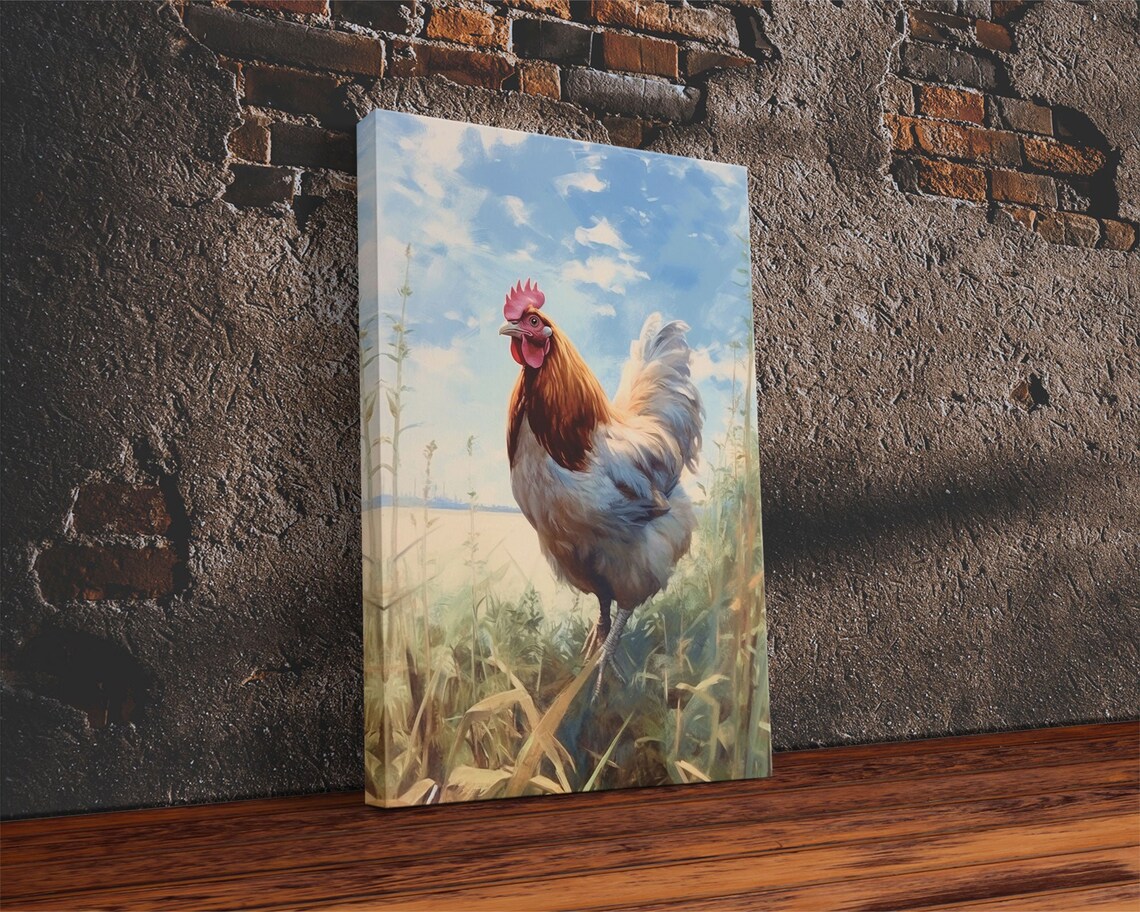 Rooster Farmhouse Art Print, Country Wall Decor - Image 2
