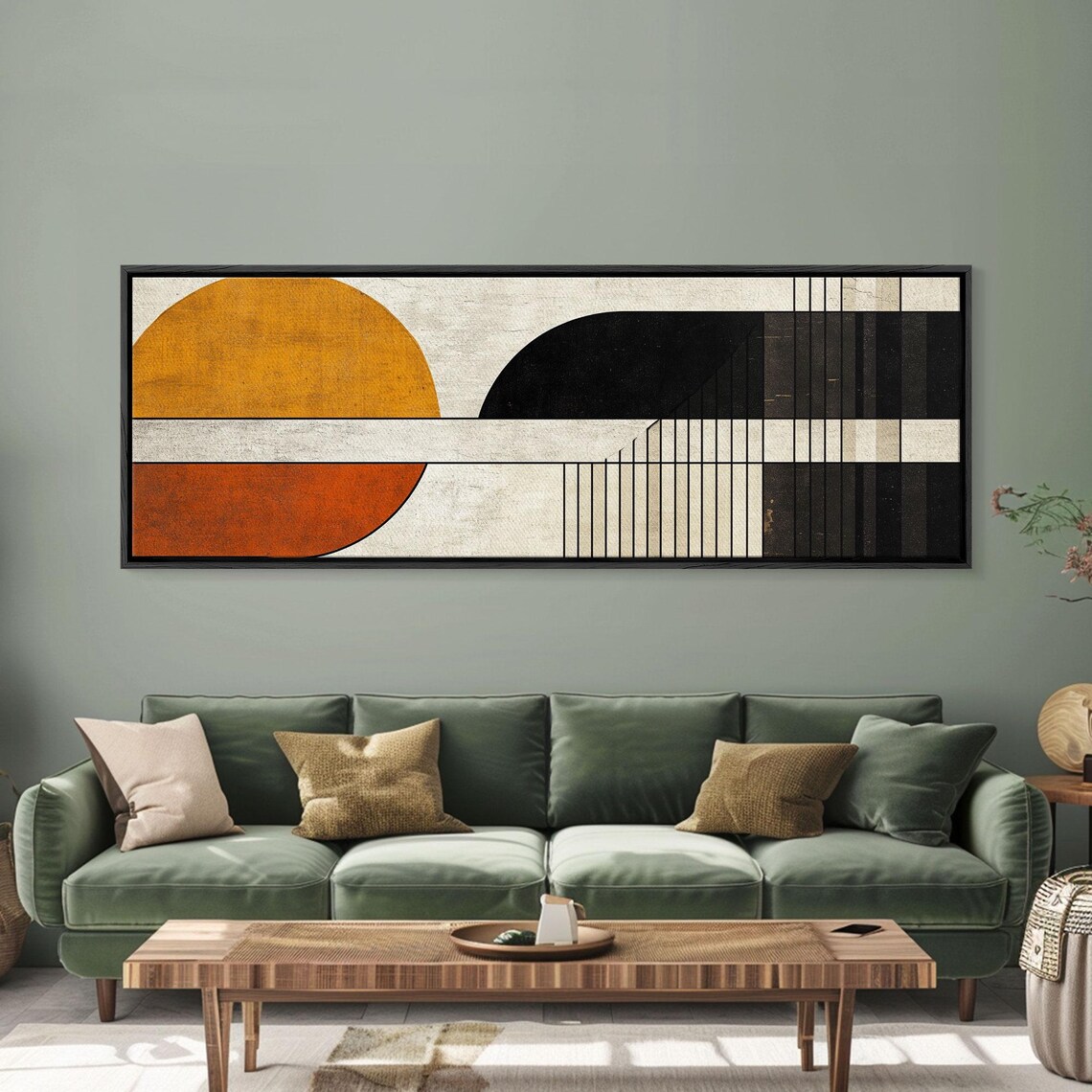 Art Deco Abstract Art Print, Muted Earth Tones - Image 4