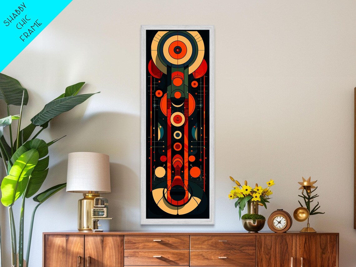 Retro Art Deco Geometric Patterns Poster Print - Image 3