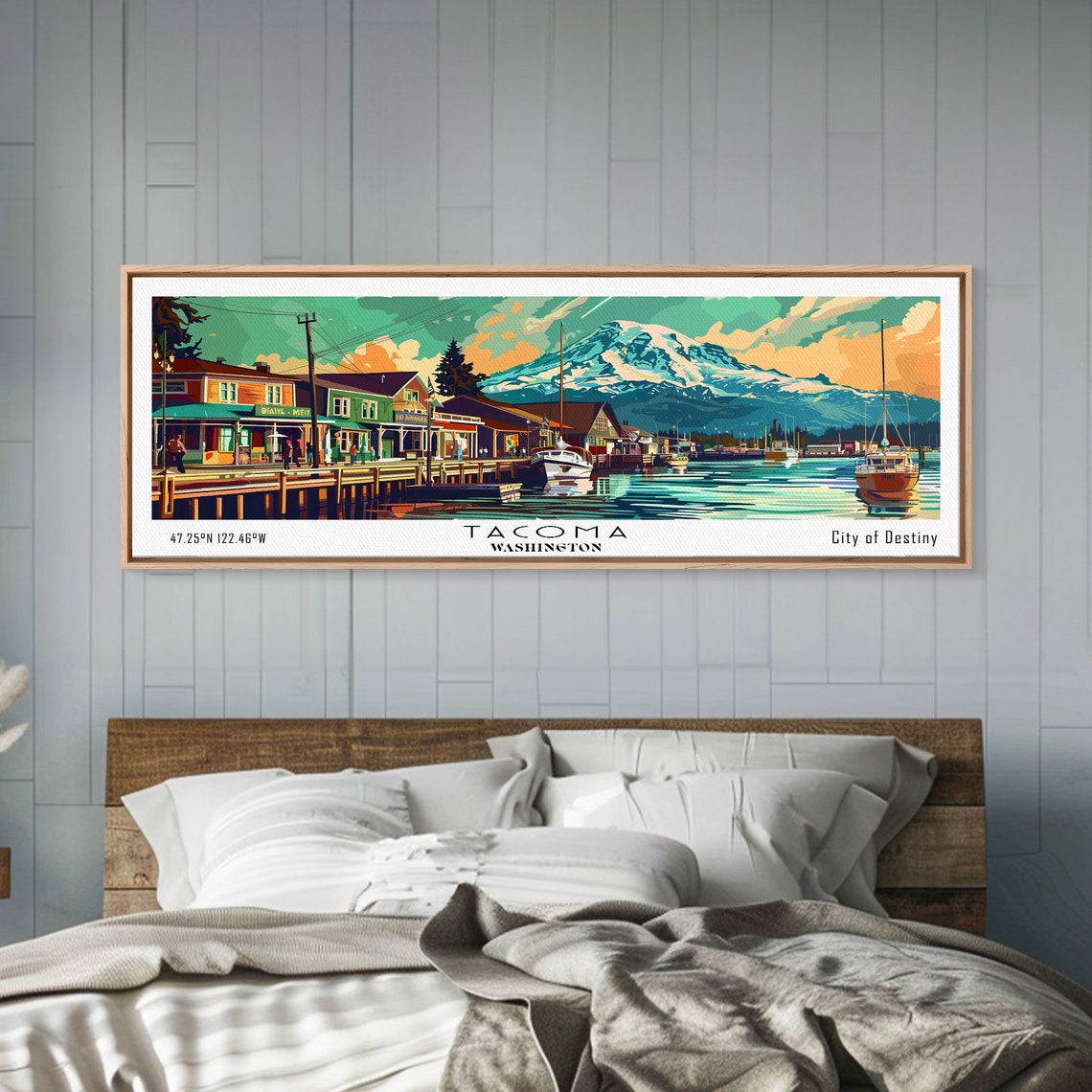Tacoma Washington City Of Destiny Harbor Mount Rainier View Poster - Image 5
