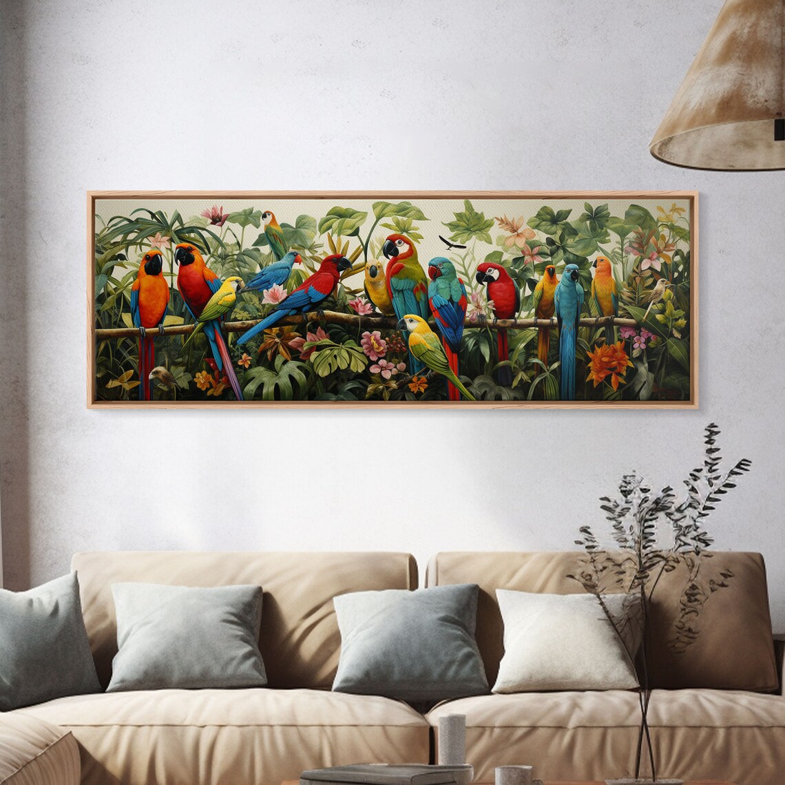 Birds Of Paradise Parrot Tropical Art Print, Guest Room - Image 4