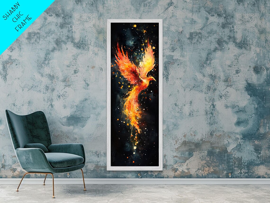 Radiant Phoenix In Flight Art Print, Spiritual Decor - Image 3