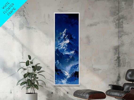 Mountain Landscape Art For Home Framed Print Skinny Tall Art Living Room Wall Art Bedroom Decor Panoramic Landscape Artwork