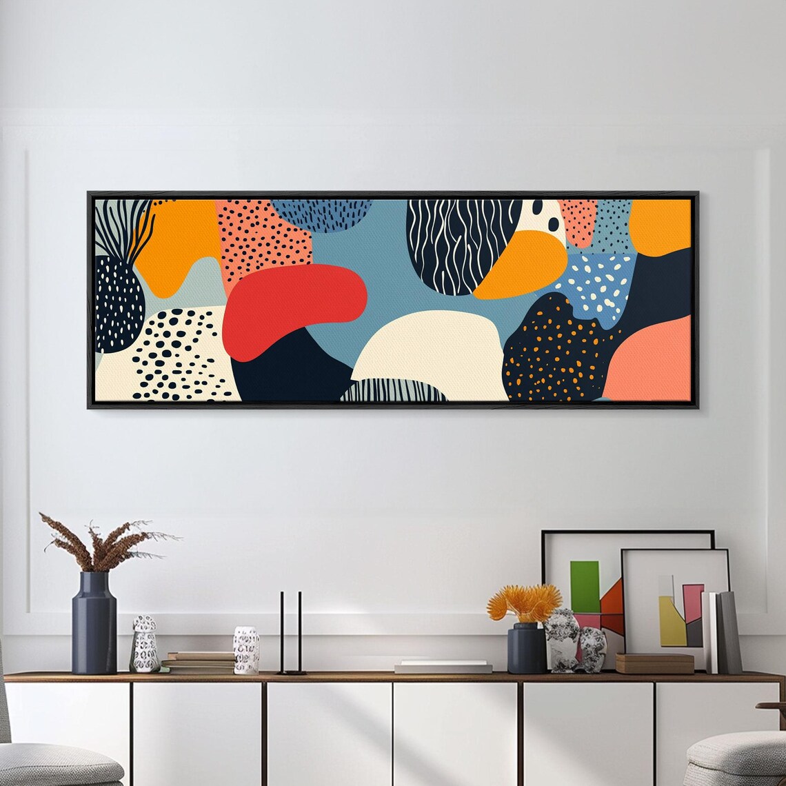 Retro 90s Geometric Abstract Colorful Shapes Modern Wall Art Print - Image 4
