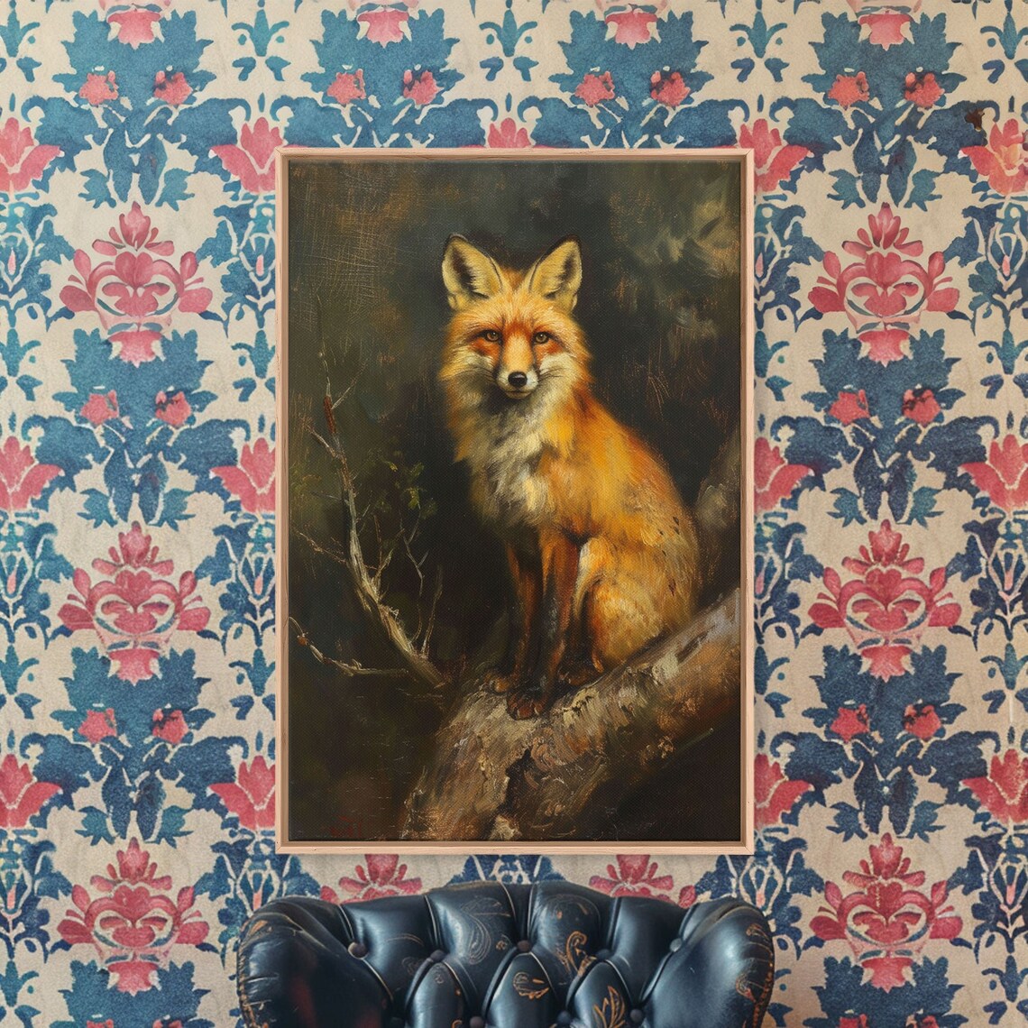 Fox Art Print, Moody Dark Cottagecore Wall Art - Image 5