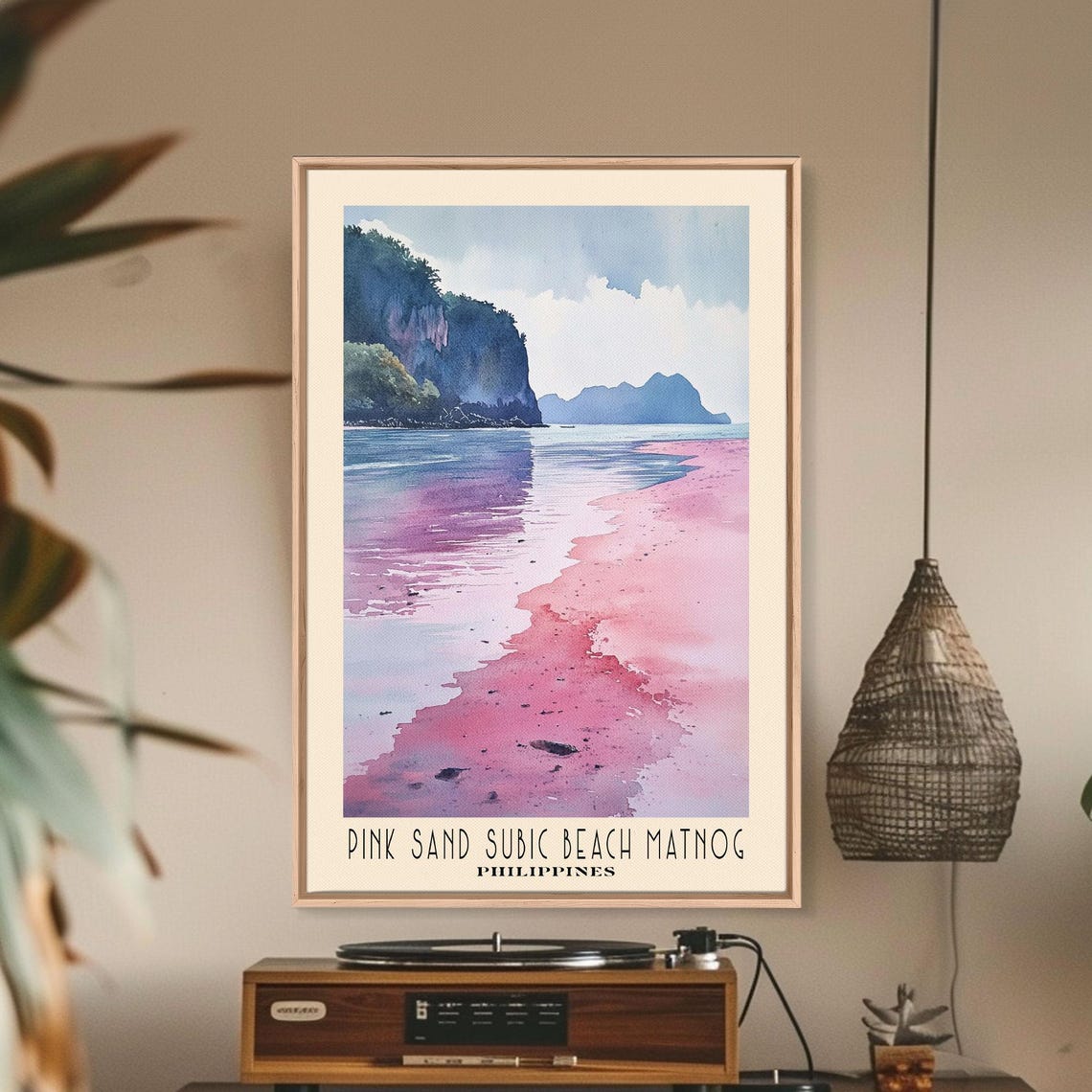 Pink Sand Subic Beach Matnog Philippines Rose Shore Cliff View Poster - Image 2