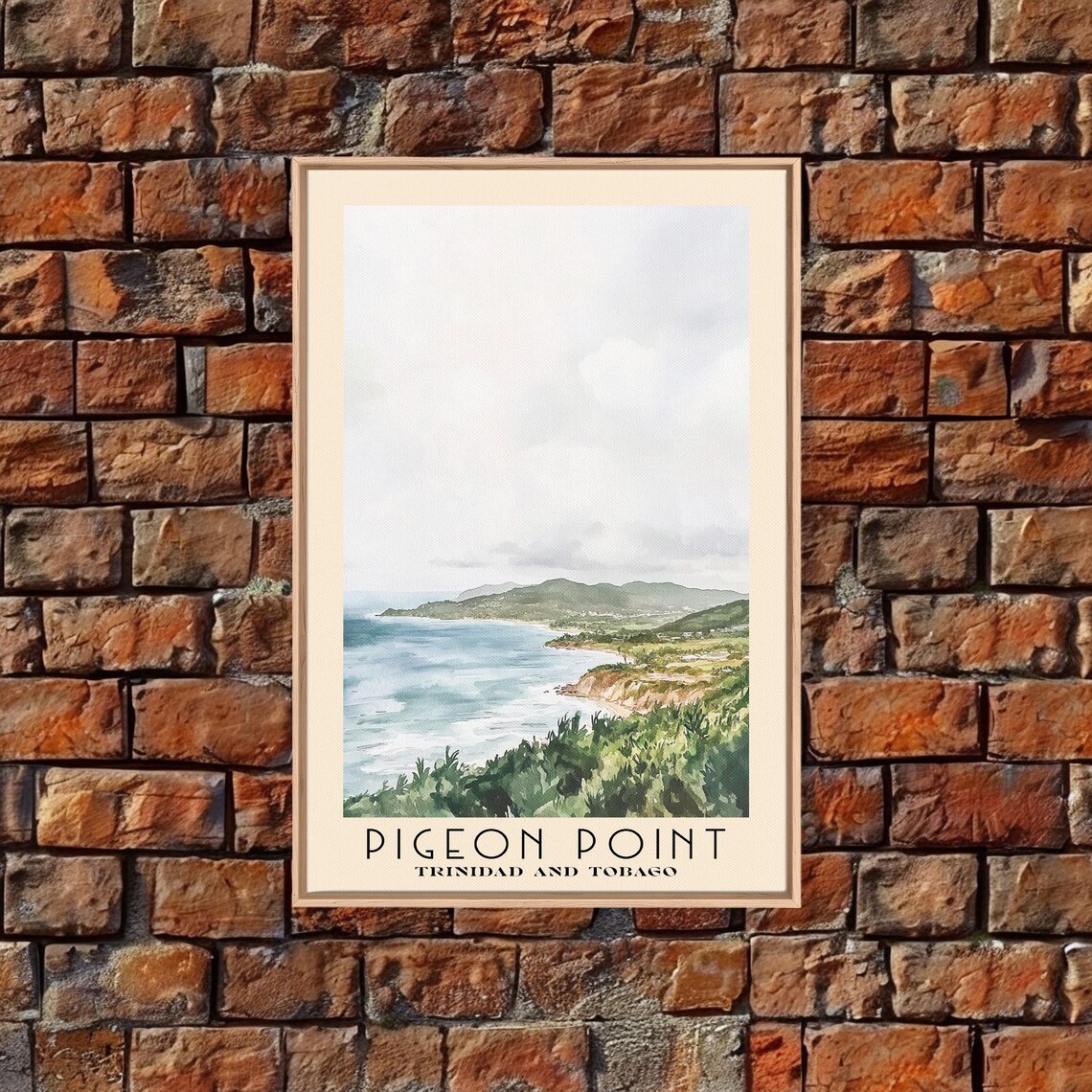 Pigeon Point Trinidad Tobago Green Headland Cliffs Ocean Panorama Travel Poster - Image 4