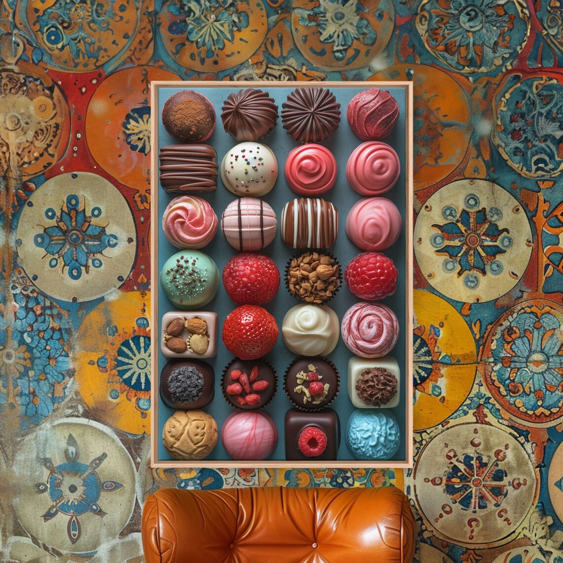 Chocolate Candy Kitchen Art Print, Pink Aesthetic - Image 3