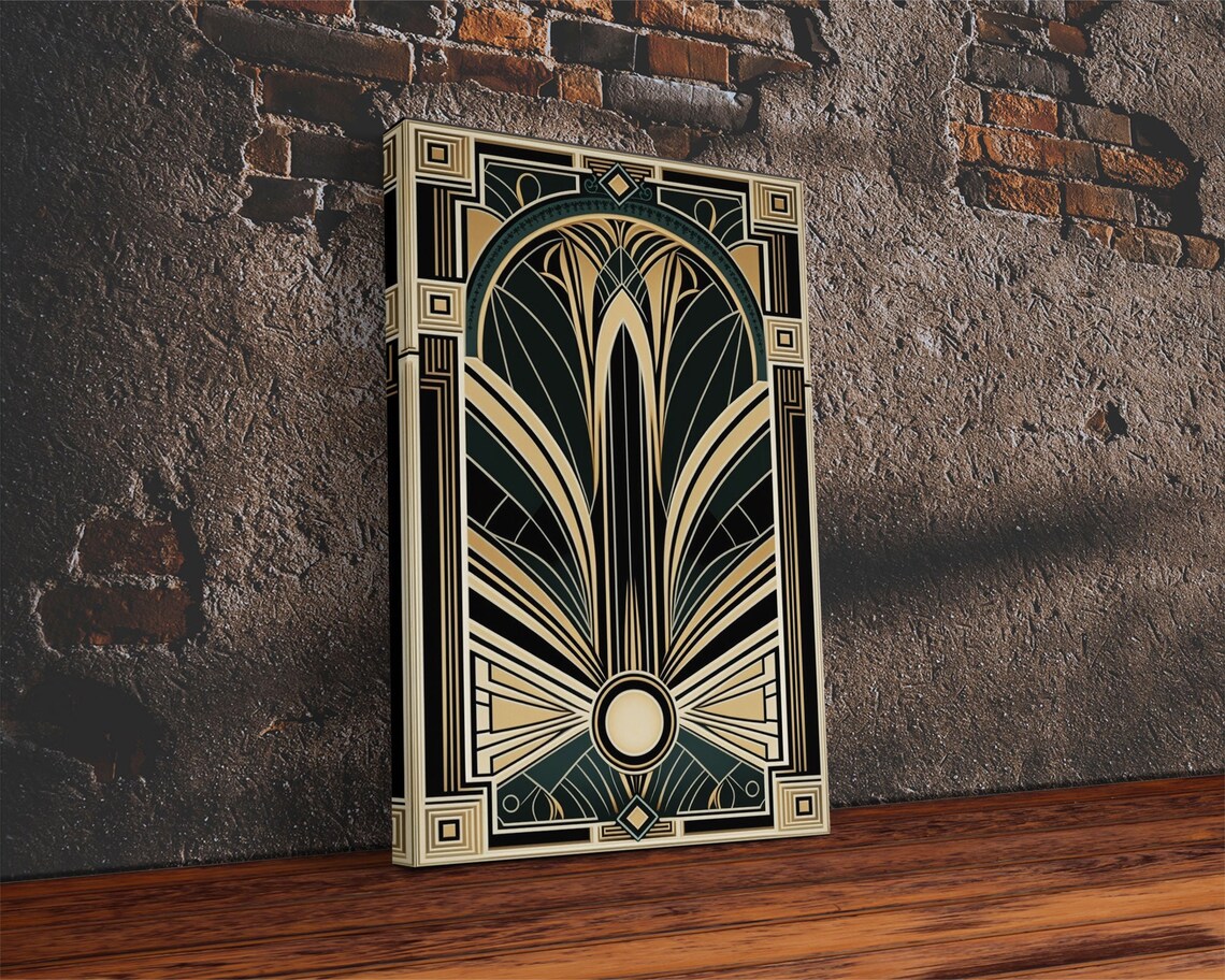 Art Deco Geometric Art Print, Midcentury Office Decor - Image 2