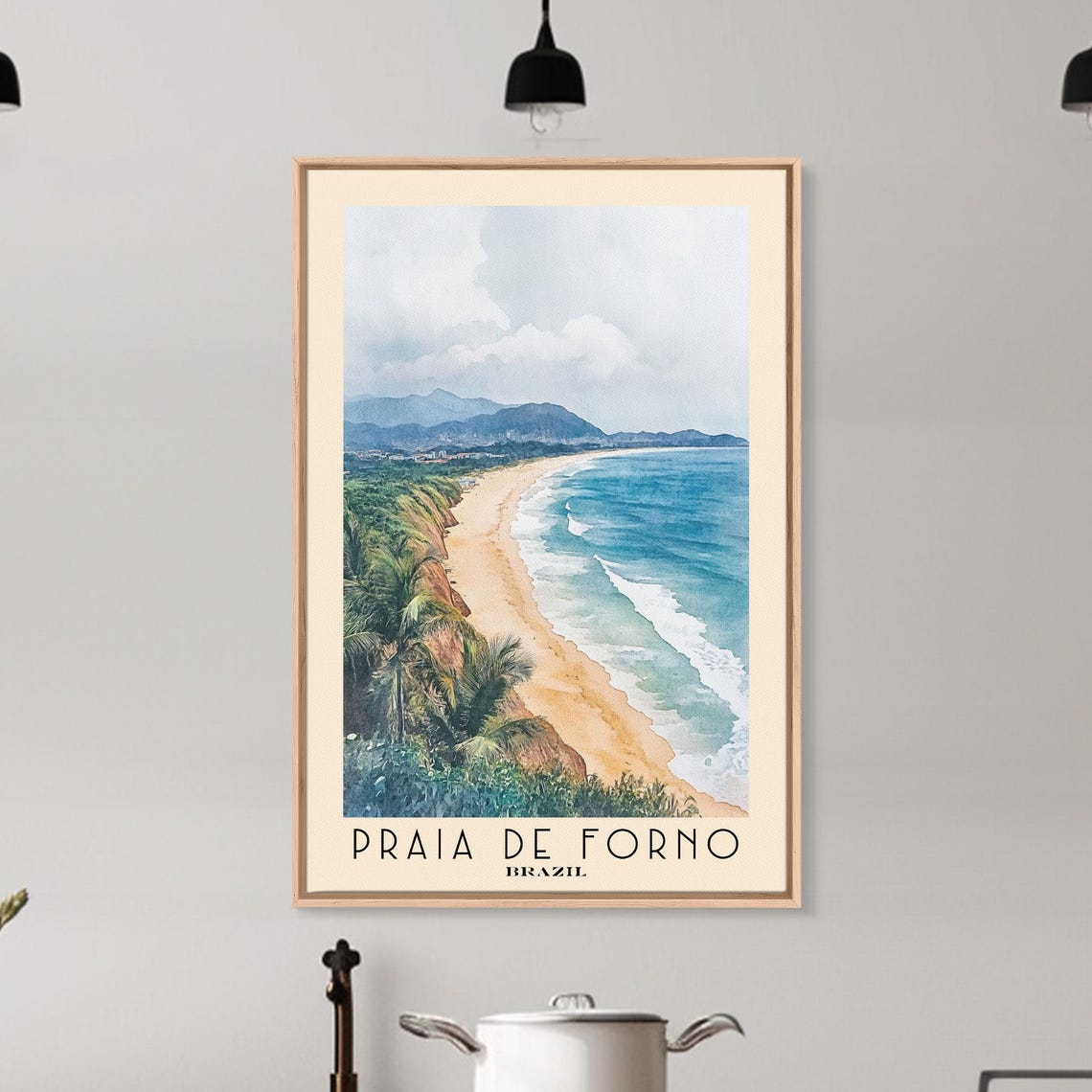 Praia De Forno Brazil Watercolor Print Vacation Gift Brazil Wall Art Vacation Wall Art Vacatation Beach Decor Beach Or Lakehouse Art - Image 6