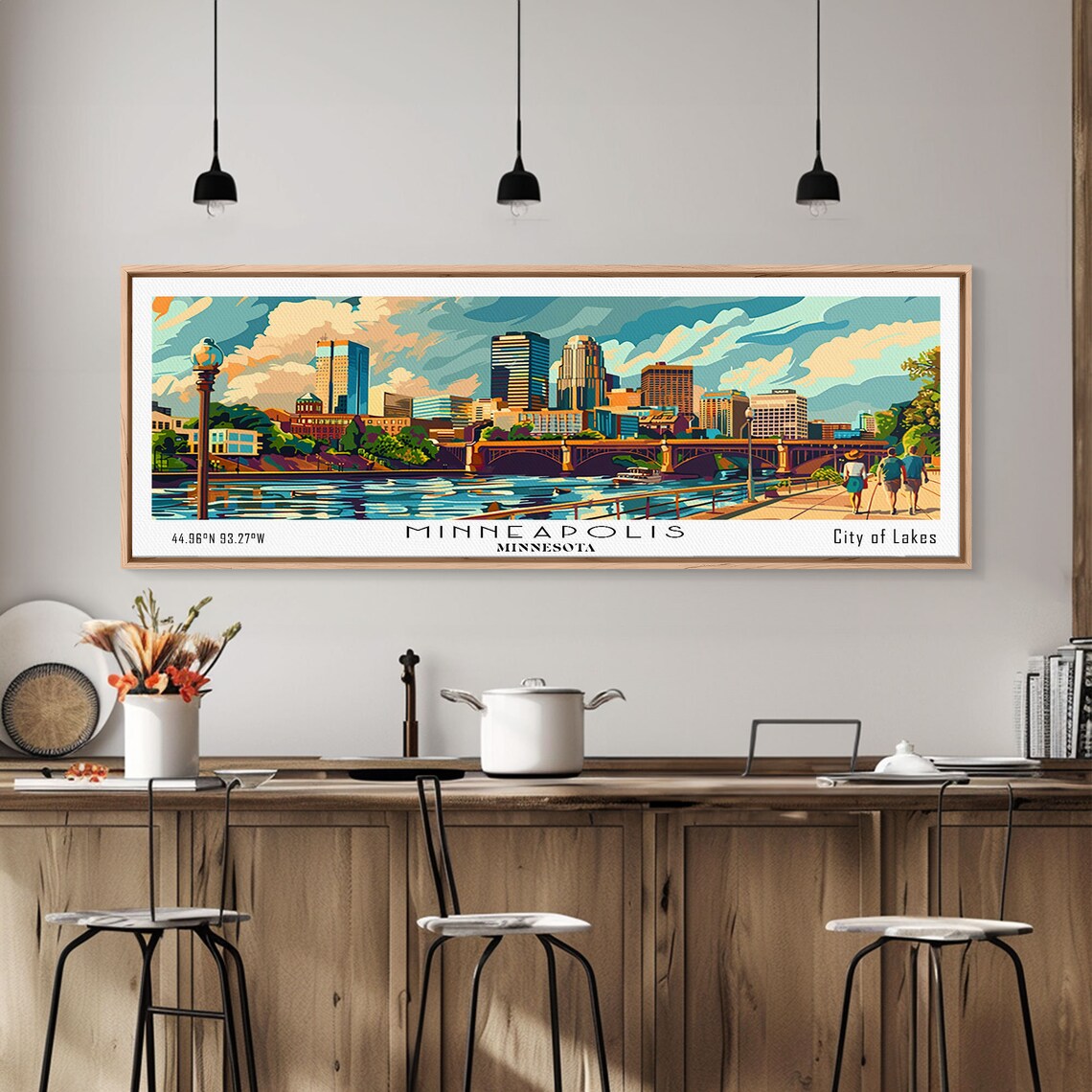 Minneapolis Minnesota Mid-Century Modern Travel Poster - Image 6