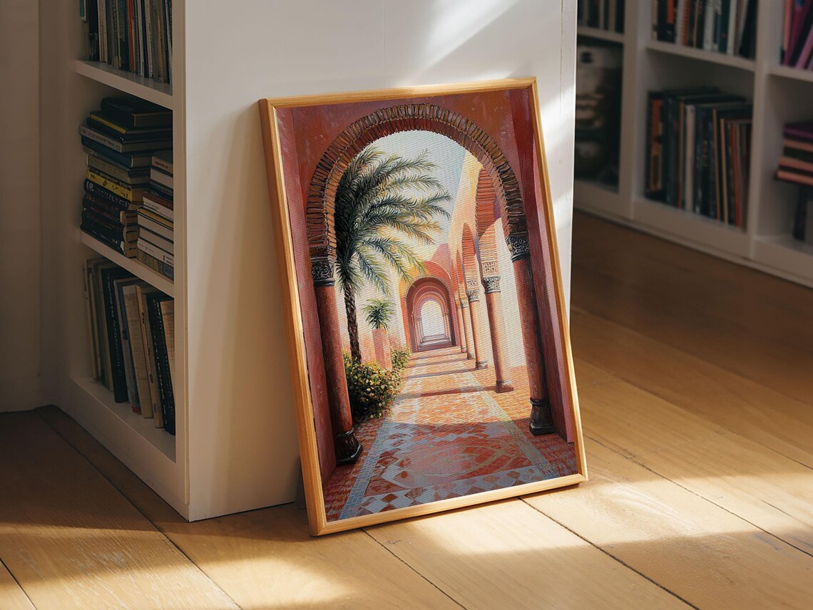 Moroccan Wall Art, Middle Eastern Abstract Print