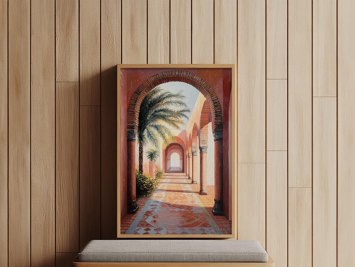 Moroccan Wall Art, Middle Eastern Abstract Print - Image 4