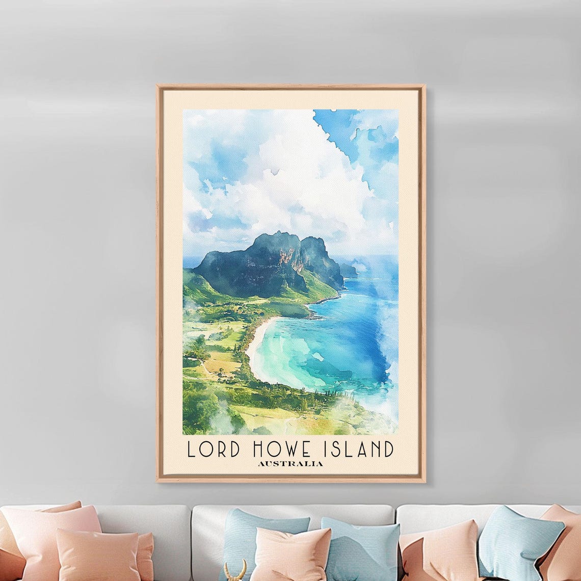 Lord Howe Island Australia Aerial Lagoon Beach Mountain View Poster - Image 4