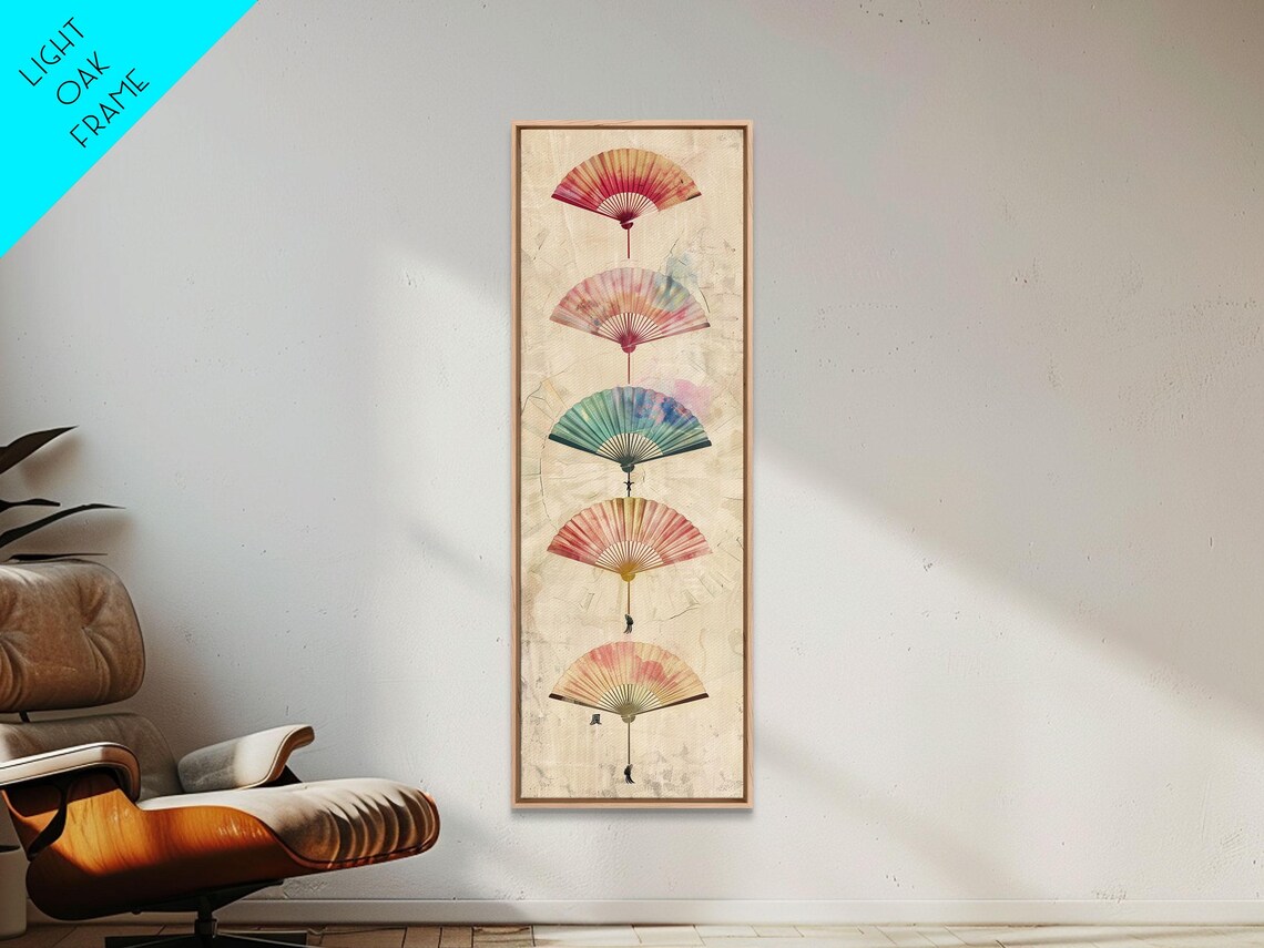 Japanese Folding Fans, Ukiyo-E Style Art Print - Image 6