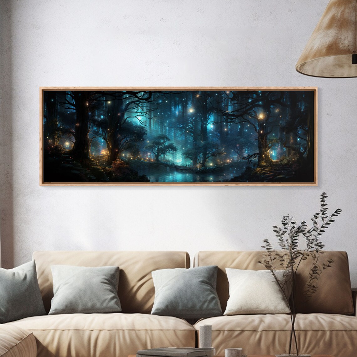 Fantasy Forest Firefly Art Print, Night Landscape - Image 4