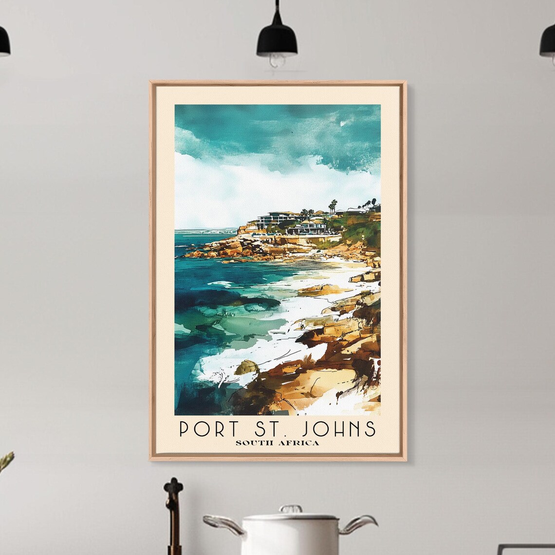 Port St Johns South Africa Watercolor Print Vacation Gift South Africa Wall Art Beach Painting Beach Decor Beach Or Lakehouse Art - Image 6