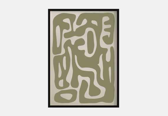 Nordic Poster Japandi Poster Green Japandi Art Sage Green Decor Japandi Wall Art Minimalistic Nude Japandi Wall Art