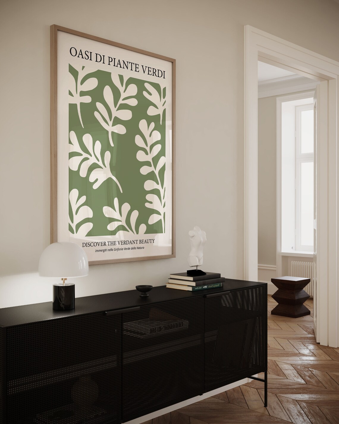 Oasi Di Piante Verdi Sage Green Botanical Italian Exhibition Poster - Image 2