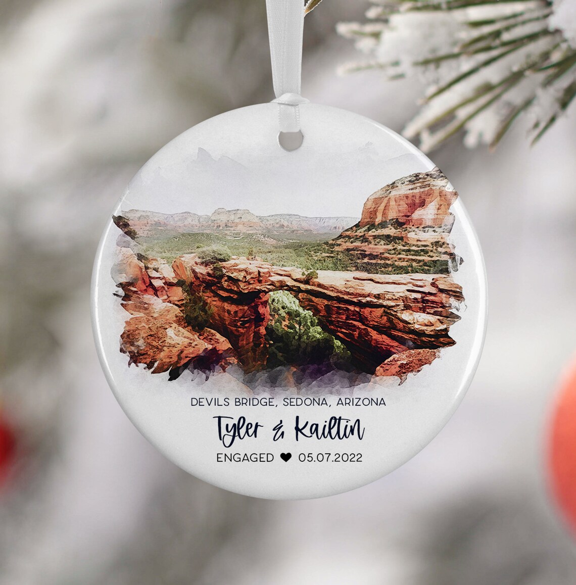 Devils Bridge Sedona Travel Poster, Engagement Gift