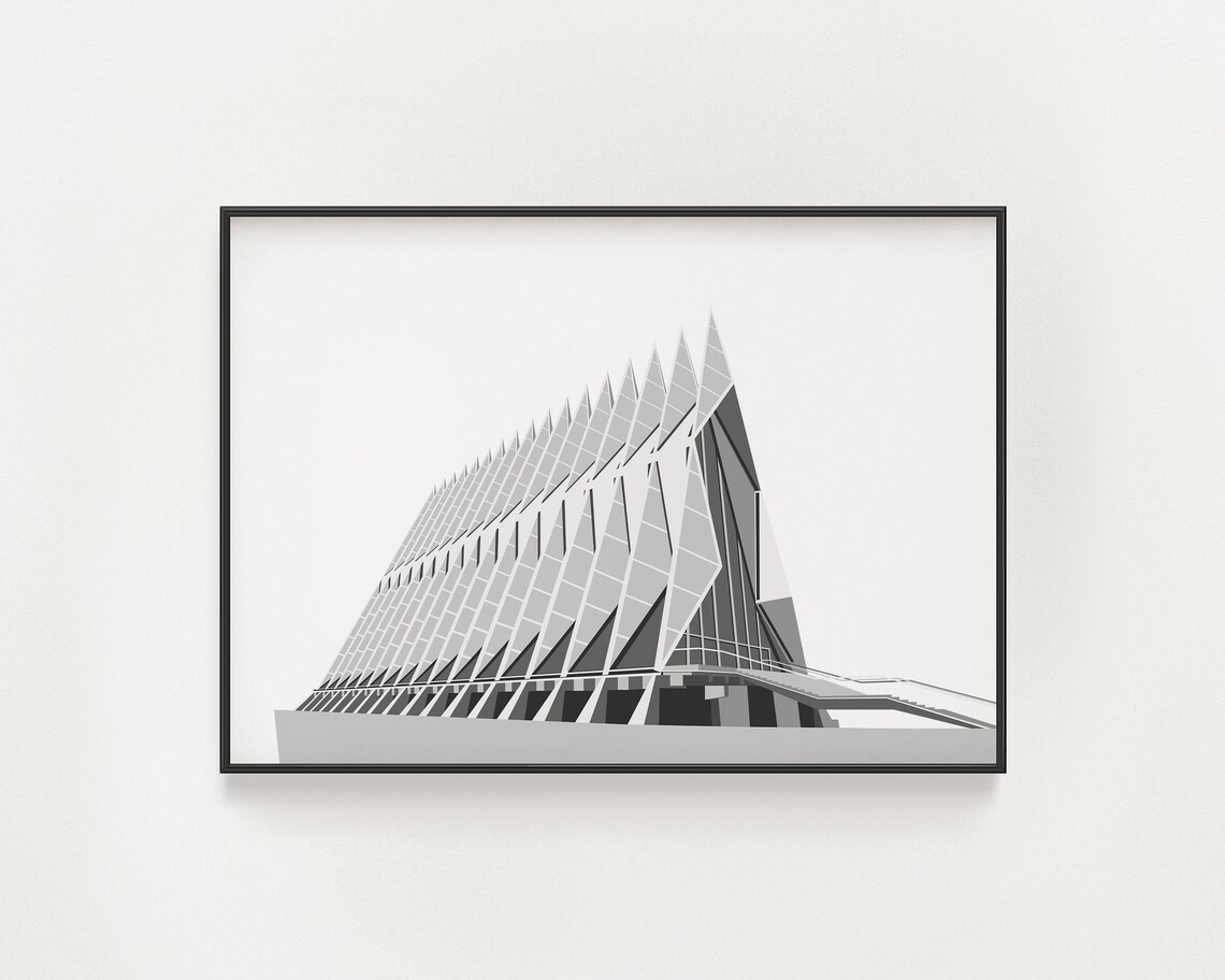 Colorado Springs Air Force Academy Chapel Travel Poster