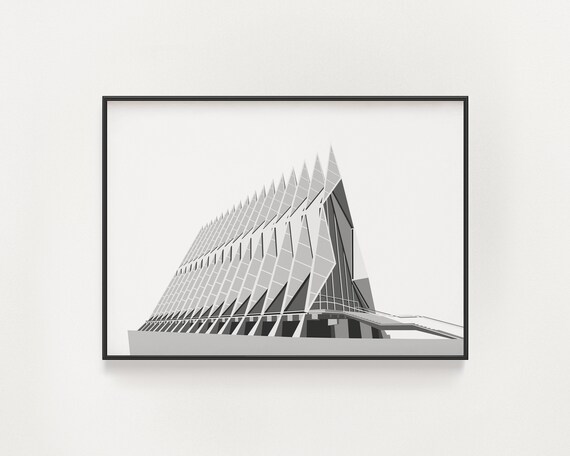 Colorado Springs Air Force Academy Chapel Travel Poster