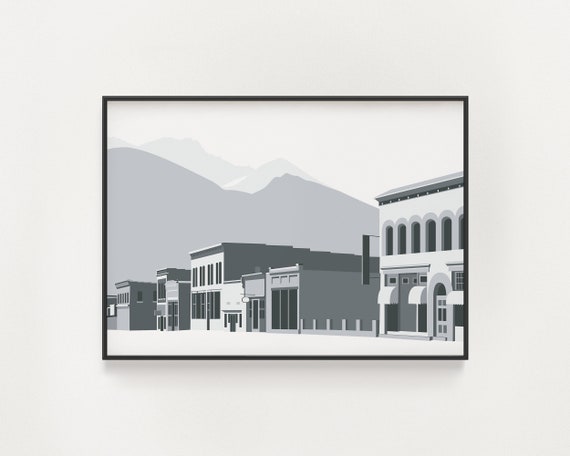 Colorado Silverton Rocky Mountain Architecture Travel Poster