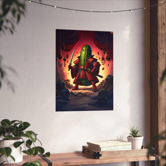 Pickle Poster, Quirky Kitchen Decor Humor