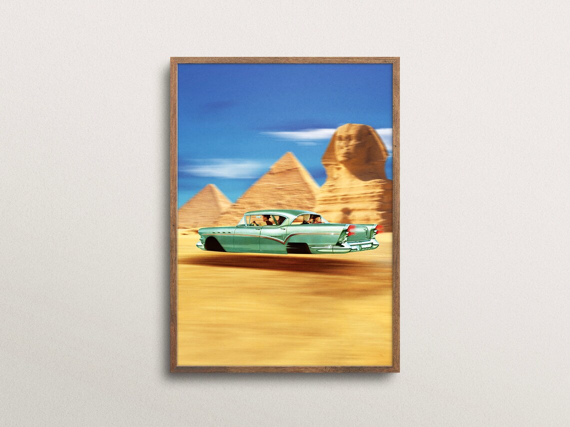 Skybound Space Age Pyramid Vintage Art Print - Image 2