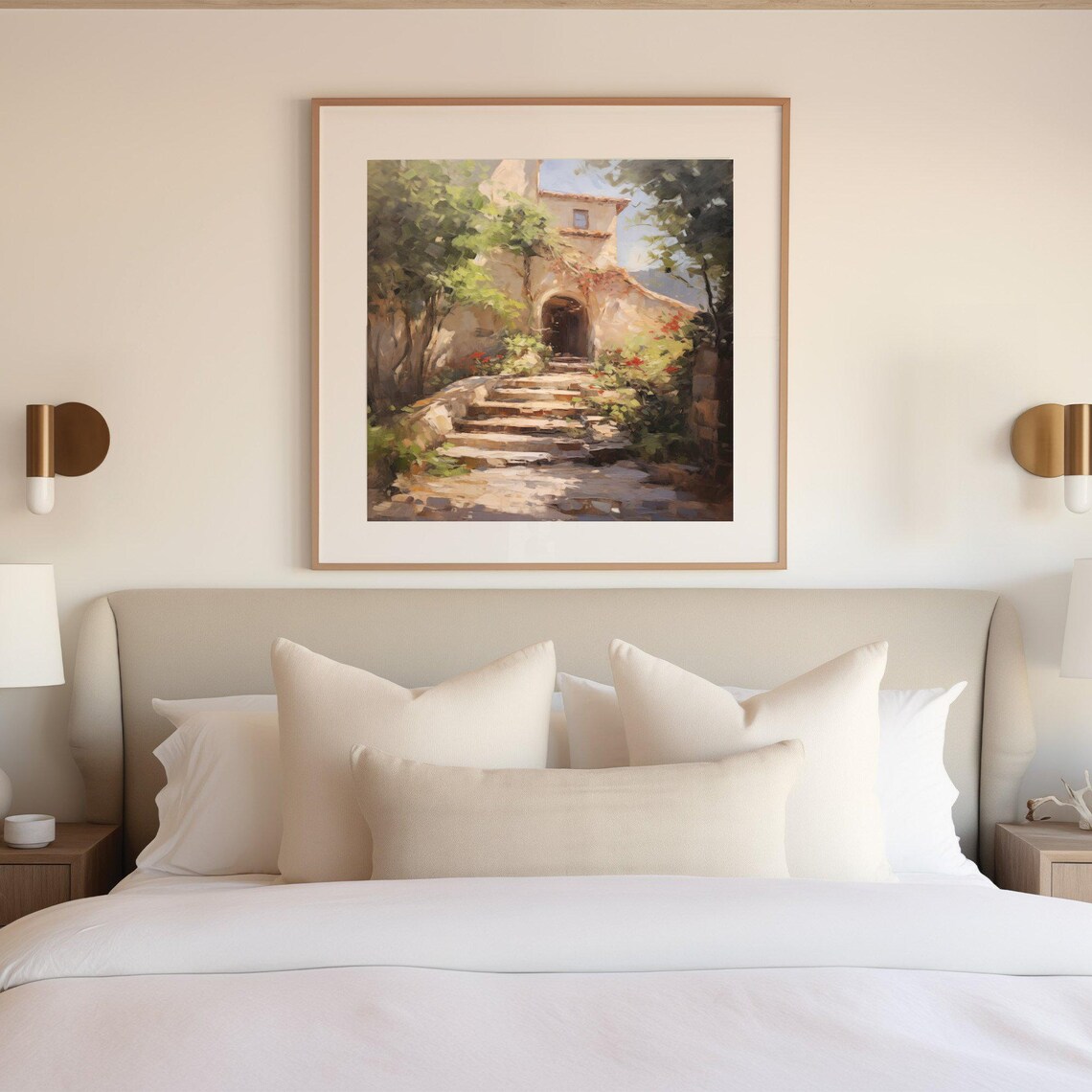 Cobblestone Farmhouse Print, Vintage French Countryside - Image 3