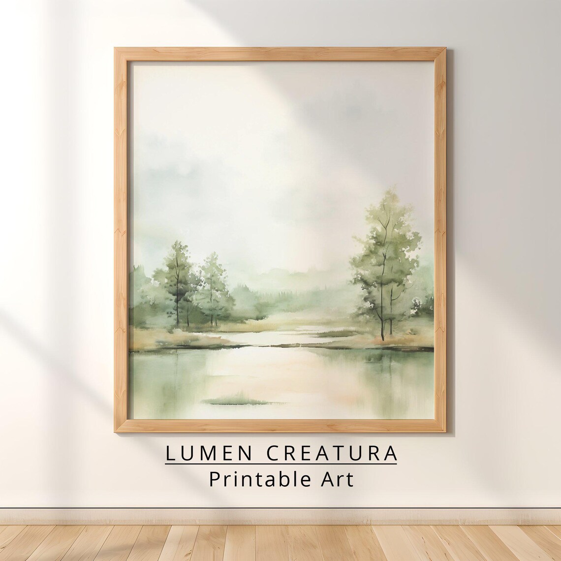 Spring Sage Green Vintage Modern Abstract Art Print - Image 4
