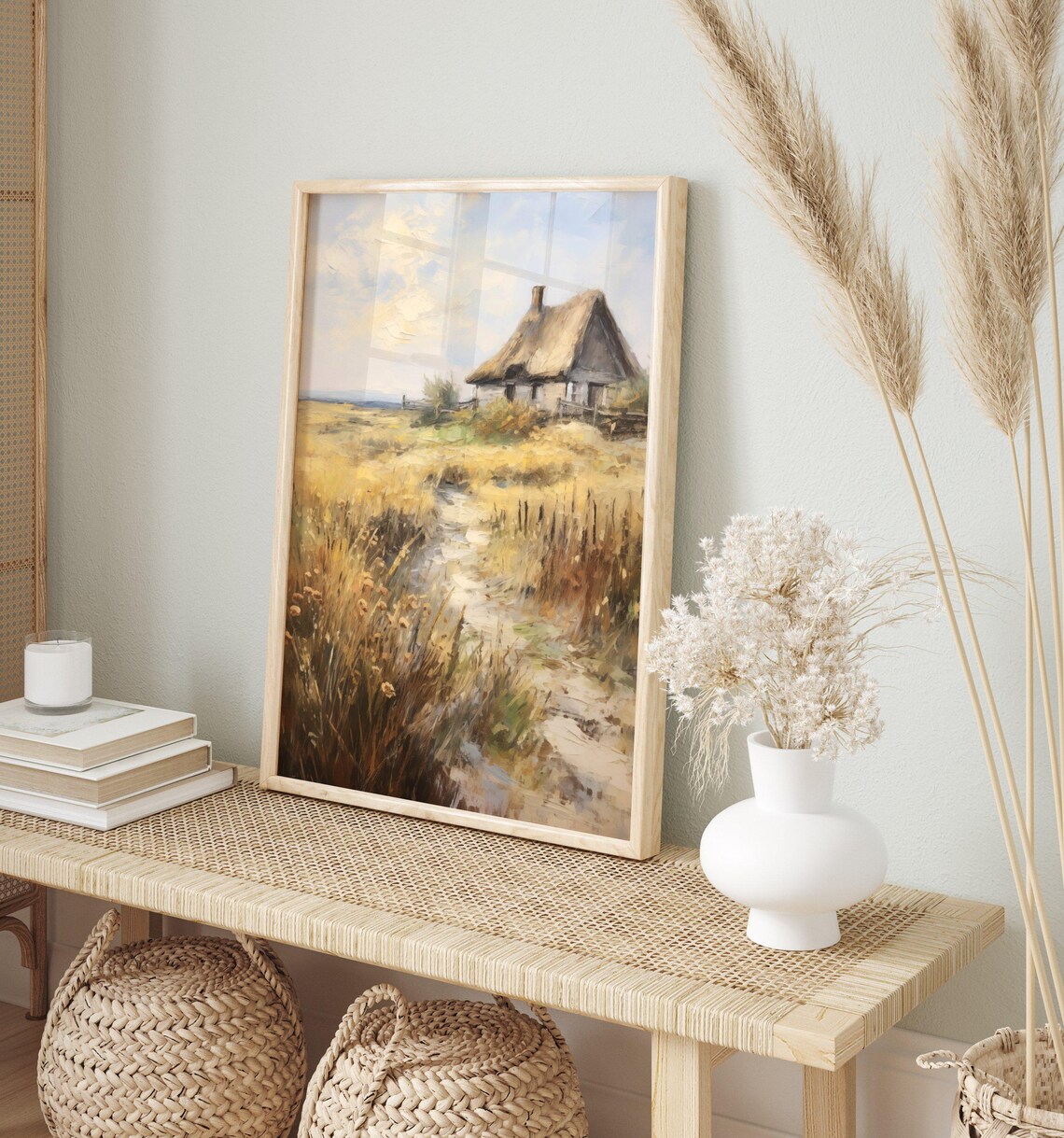 Rustic Farmhouse Vintage Art Print, French Countryside - Image 2